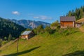 Village situated at Rugova mountains in Kosovo Royalty Free Stock Photo