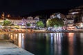 Village of Skala Marion by night, Thassos island, Greece Royalty Free Stock Photo
