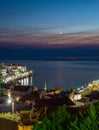 Village of Skala Marion by night, Thassos Royalty Free Stock Photo