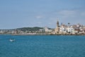 Village skyline at Sitges, Spain Royalty Free Stock Photo