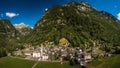 The Village of Sonogno in Verzasca Valley near Locarno Royalty Free Stock Photo