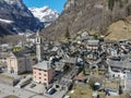 The village of Sonogno on Verzasca valley in Switzerland Royalty Free Stock Photo