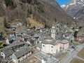 The village of Sonogno on Verzasca valley in Switzerland Royalty Free Stock Photo