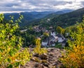 Village Spania Dolina. Fall in Slovakia. Old mining village. Royalty Free Stock Photo