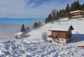 Village of Stoos in Switzerland in winter Royalty Free Stock Photo