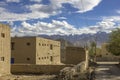 A Village street overlooking the Himalayan snow peaks