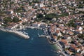 Village Sutivan on island Brac in Croatia, aerial view Royalty Free Stock Photo