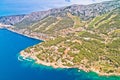 Village of Sveta Nedjelja on Hvar island landscape aerial view Royalty Free Stock Photo