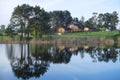 Village Svetlitsa on lake Seliger in Russia Royalty Free Stock Photo