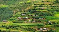 Village on terraces in the mountains of the Kingdom of Lesotho