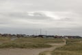 The village Thyboroen in Denmark seen from the Beach Royalty Free Stock Photo