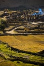 Village in Tibetan landscape Royalty Free Stock Photo