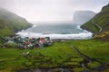 Village of Tjornuvik in the Faroe Islands, Denmark