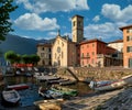 The village of Torno in summer sunset, Lake Como