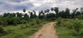 Village transport road .. clouds