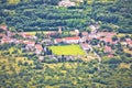 Village of Tribalj in Vinodol valley aerial view Royalty Free Stock Photo