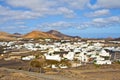 Village of Uga in volcanic landscape of Lanzarote Royalty Free Stock Photo