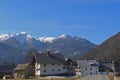 Village under mountains Royalty Free Stock Photo