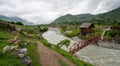 The village Upper Balkaria in the Caucasus mountains in Russia