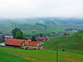 The village of UrnÃÂ¤sch Urnaesch or Urnasch in the valley of the river of the same name - Canton of Appenzell Ausserrhoden