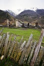 Village Ushguli in Upper Svaneti in Georgia