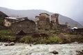 Village Ushguli in Upper Svaneti in Georgia