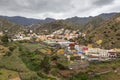 Village of Vallehermoso at La Gomera. Canary Islands. Royalty Free Stock Photo