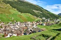 The picturesque swiss village of Vals in the Graubunden region