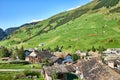The picturesque swiss village of Vals in the Graubunden region