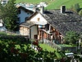 The picturesque swiss village of Vals in the Graubunden region