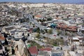 Village view of Goreme in Cappadocia .  Beautiful natural terrain Royalty Free Stock Photo