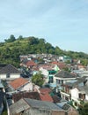 village with views of the hills, Indonesia Royalty Free Stock Photo