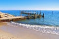 Village Vitt with wooden jetty near Kap Arkona, Ruegen Island