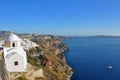 Village on volcanic island santorini, greece Royalty Free Stock Photo