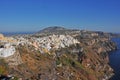 Village on volcanic island santorini, greece Royalty Free Stock Photo