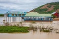 The village on the water. Tonle sap lake. Cambodia Royalty Free Stock Photo