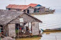 The village on the water. Tonle sap lake. Cambodia Royalty Free Stock Photo