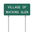 Village of Watkins Glen road sign