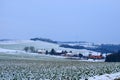 village Welling during winter snow, south end