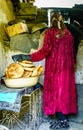 Baking Tajik bread Royalty Free Stock Photo