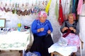 Village women selling their creation