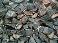 Village woodpile near the bath Royalty Free Stock Photo