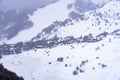 Village Zemo Mleta with covered snow, Georgia