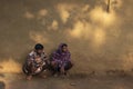 Villager sitting outside house in Nangur Village near Jagdalpur,Chhattisgarh,India