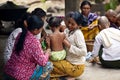 Villagers in Kampuchea Royalty Free Stock Photo