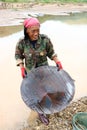 Villagers panning gold