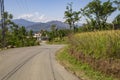 Villagr road of beautiful and green valley, swat Valley Pakistan Royalty Free Stock Photo