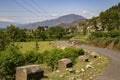 Village road of beautiful and green valley, swat Valley Pakistan Royalty Free Stock Photo