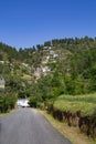 Villagr road of beautiful and green valley, swat Valley Pakistan Royalty Free Stock Photo