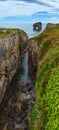 Villahormes Cliffs and canyon, Spain. Royalty Free Stock Photo